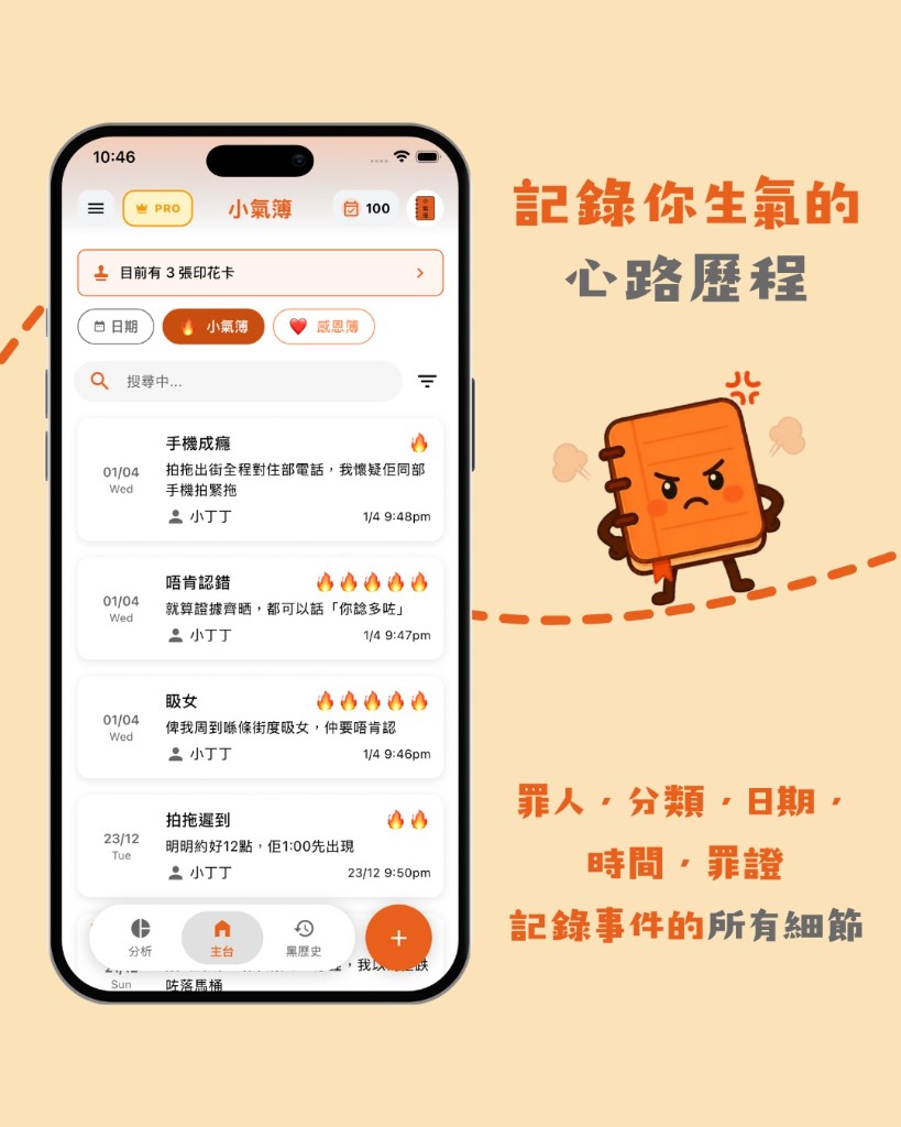 記錄生氣心路歷程